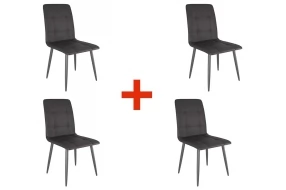 Набор стульев Мартин (4 шт.) (кофе (экокожа)/черный)