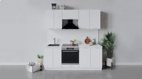 Кухонный гарнитур «Весна» длиной 200 см со шкафом НБ (Белый)