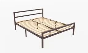 Кровать Наргиз Металл, 120х190 мм, Коричневый муар, Коричневый муар