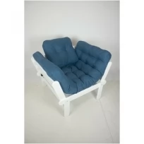 Кресло-кушетка, шезлонг Ламба с матрасом венге/синий
